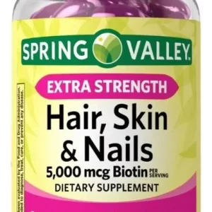 Spring Valley Cápsulas Blandas para Cabello, Piel y Uñas con Biotina y Colágeno