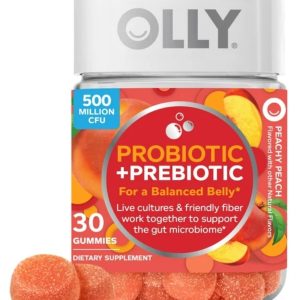 OLLY – Probiótico + Prebiótico (Sabor Durazno)
Suplemento dietético en gomitas,