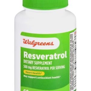 Resveratrol 500 mg de Walgreens.