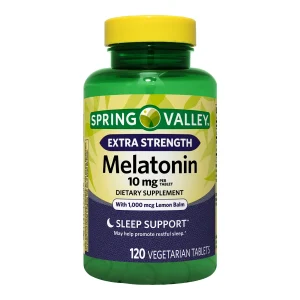 Melatonina Spring Valley, 10mg por tableta. 120 tabletas.