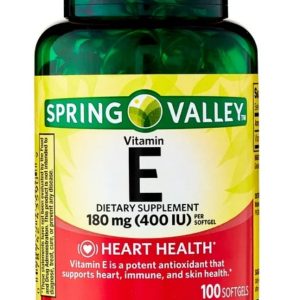 SPRING VALLEY - Vitamina E 180 mg (400 UI) - 100 Cápsulas Bla